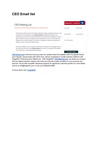 ceo email list