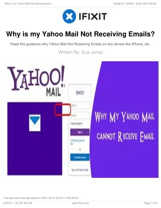 why is my yahoo mail not receiving em