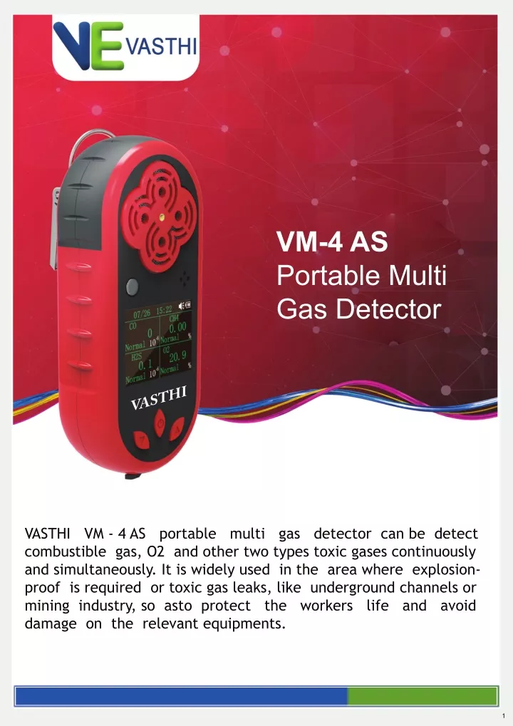 vm 4 as portable multi gas detector