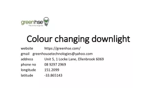 colour changing downlight