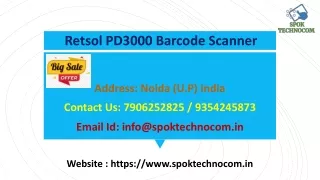 Top Retsol PD3000 Barcode Scanner from SPOK Technocom