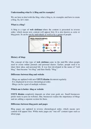 understanding what is a blog and its examples