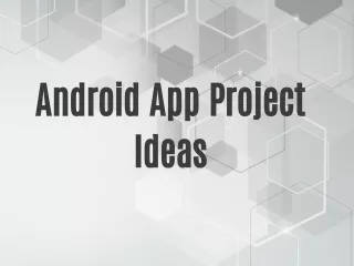 Android App Project Ideas