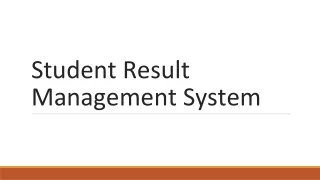 Student Result Management System