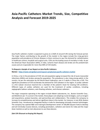 Asia-Pacific Catheters Market Trends, Size, Competitive Analysis and Forecast 20