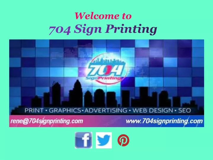 welcome to 704 sign printing