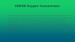 VARON Oxygen Concentrator