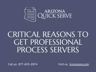 Critical reasons to get professional process servers