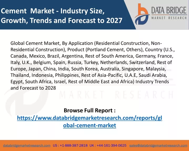 cement market industry size growth trends
