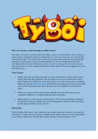 how can you play a game through an online source