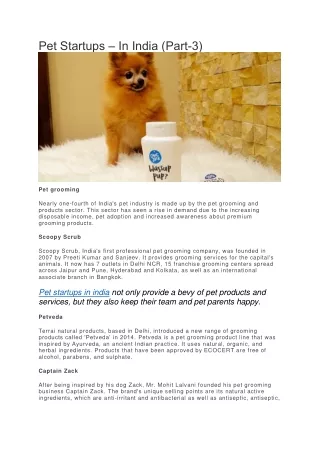 pet startups in india part 3