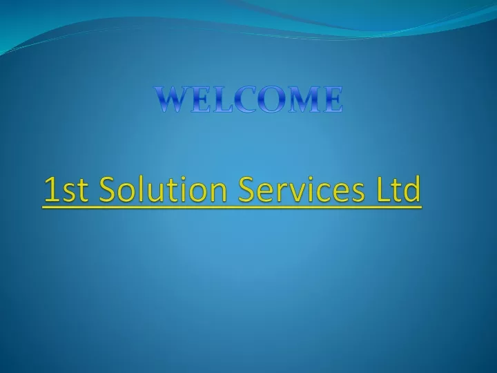 1st solution services ltd