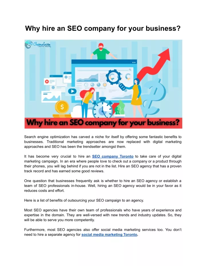 why hire an seo company for your business