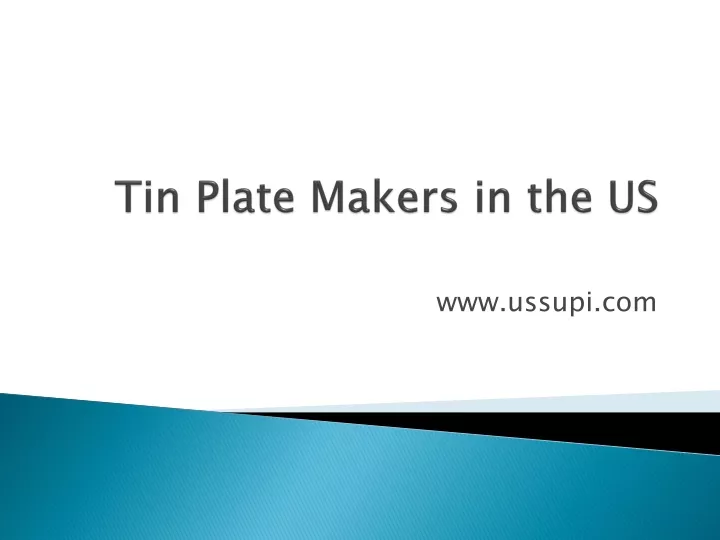 tin plate makers in the us