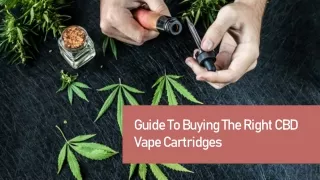Guide To Buying The Right CBD Vape Cartridges