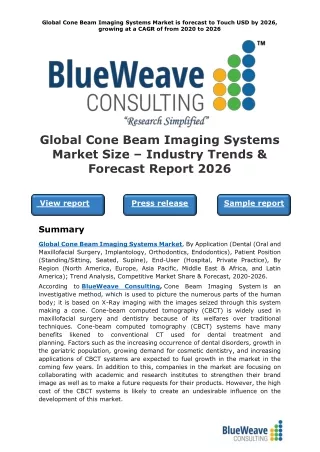 global cone beam imaging systems market