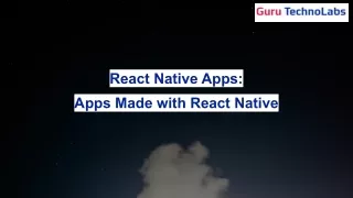react native apps
