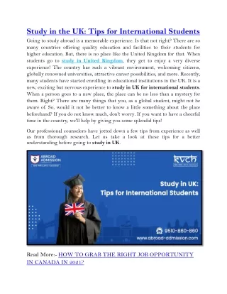 Study in the UK: Tips for International Students