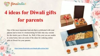 4 ideas for Diwali gifts for parents