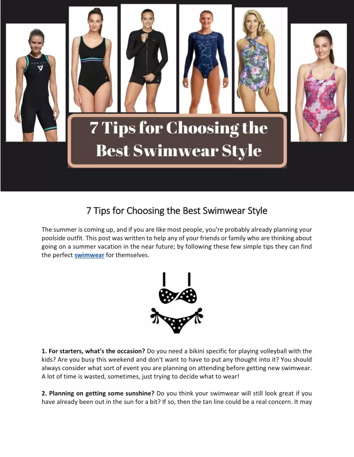 7 tips for choosing the best swimwear style