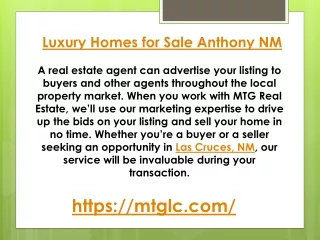 Luxury Homes for Sale Anthony NM