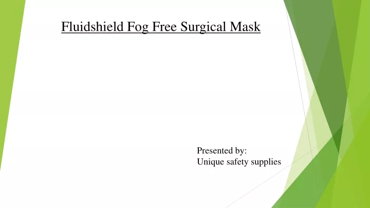 fluidshield fog free surgical mask