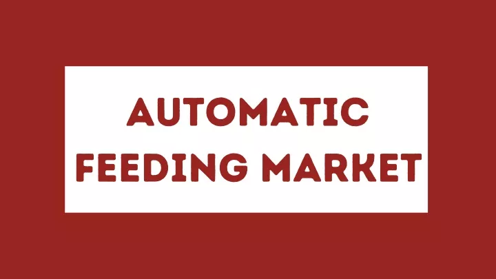 automatic feeding market