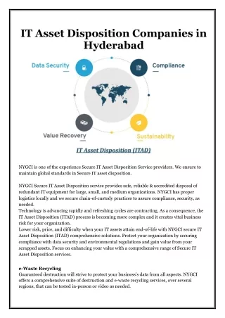it asset disposition companies in hyderabad