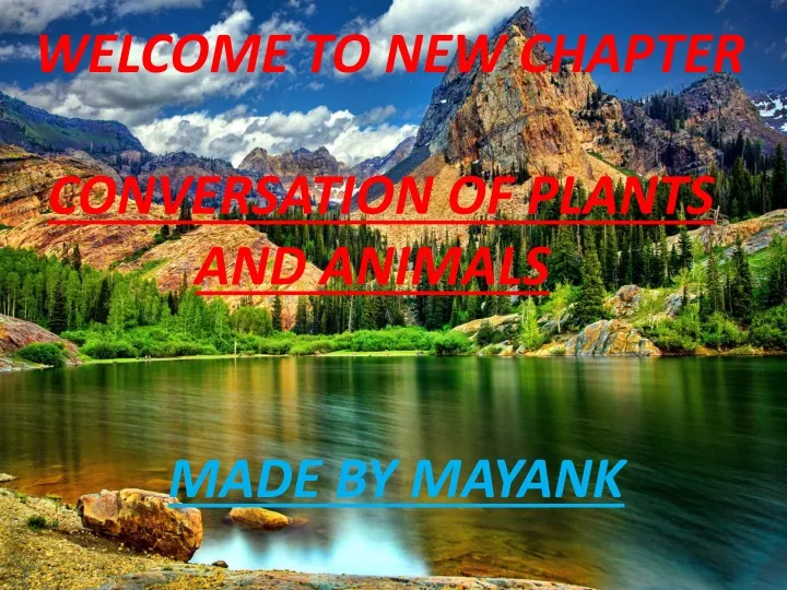 welcome to new chapter conversation of plants
