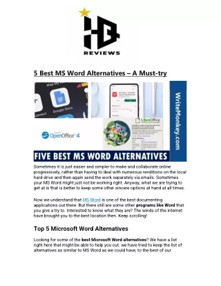 5 best ms word alternatives a must try