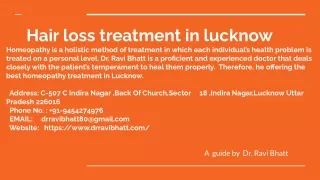 hair loss treatment in lucknow homeopathy