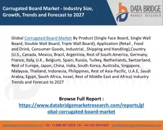 Global Corrugated Board Market – Industry Trends and Forecast to 2027