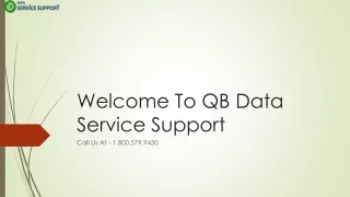 welcome to qb data service support