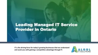 Managed IT Services For Your Business in Ontario - Algol IT Solutions