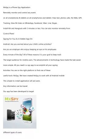 MxSpy Phone Monitor App Online