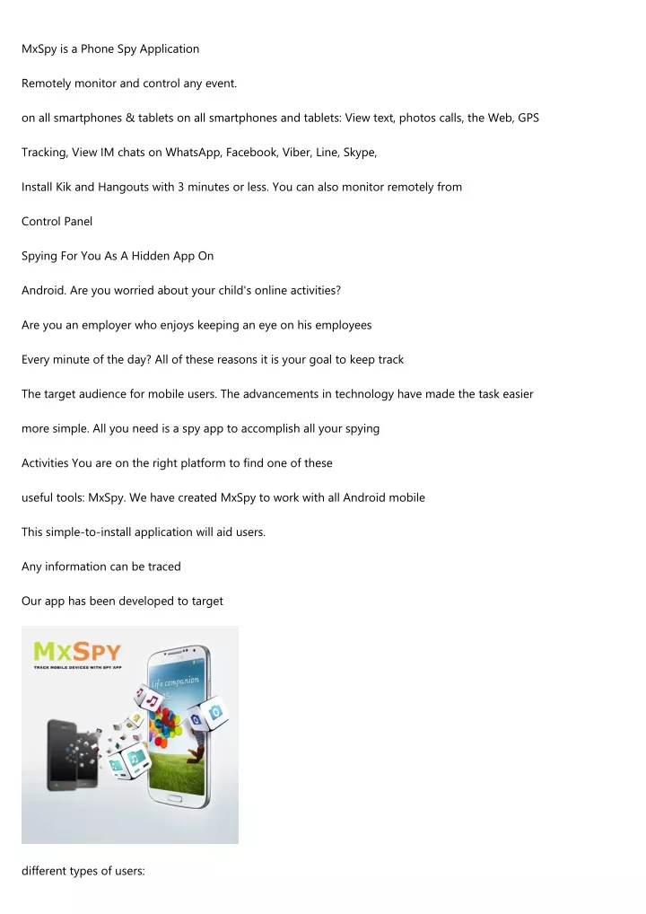 mxspy is a phone spy application