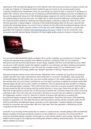 The top quality dell refurbished laptop UK cost Case Study You'll Never Forget
