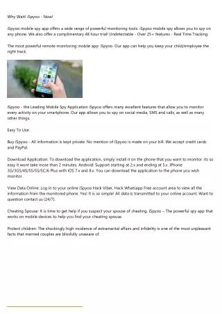 iSpyoo Is The Leading Trial Mobile Monitor App