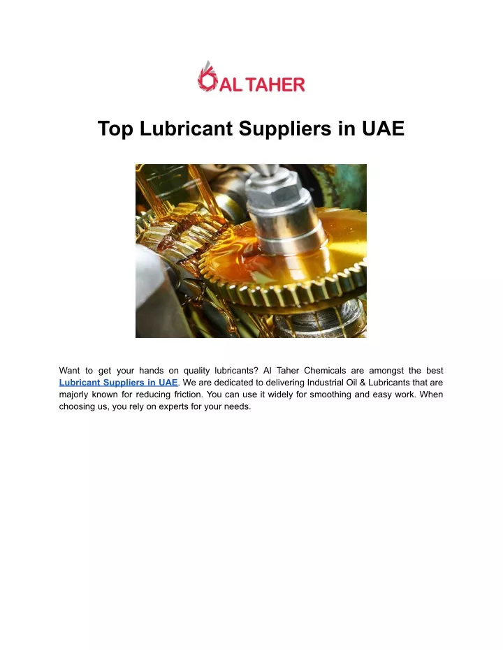 top lubricant suppliers in uae