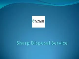 Sharp Disposal Services