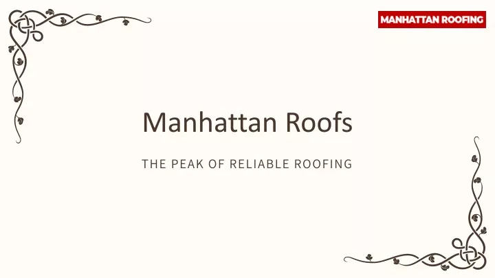 manhattan roofs