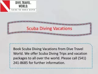 scuba diving vacations