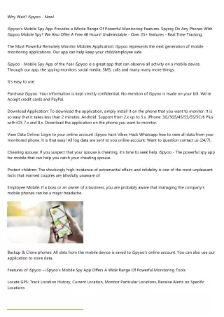iSpyoo Free Mobile Spy Of The Year