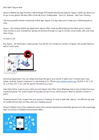 iSpyoo Is The Leading Phone Monitoring App