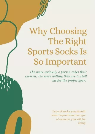 Why Choosing The Right Sports Socks Is So Important