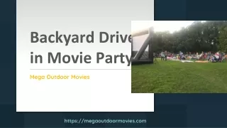 Backyard Drive in Movie Party