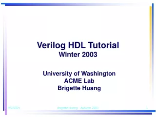 verilog hdl tutorial winter 2003