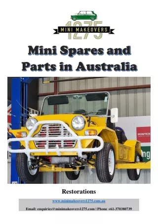 Buy Mini & Moke Spare Parts Online in Australia