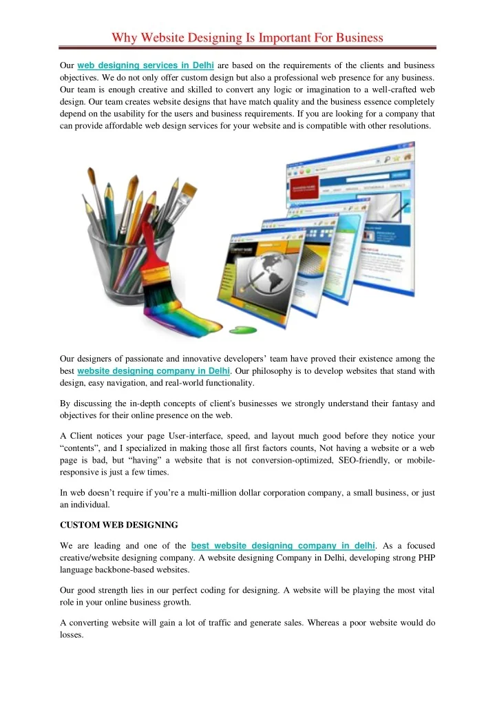 PPT - Why Website Designing Is Important For Business PowerPoint ...