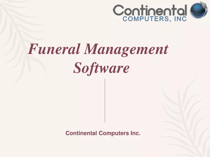 funeral management software